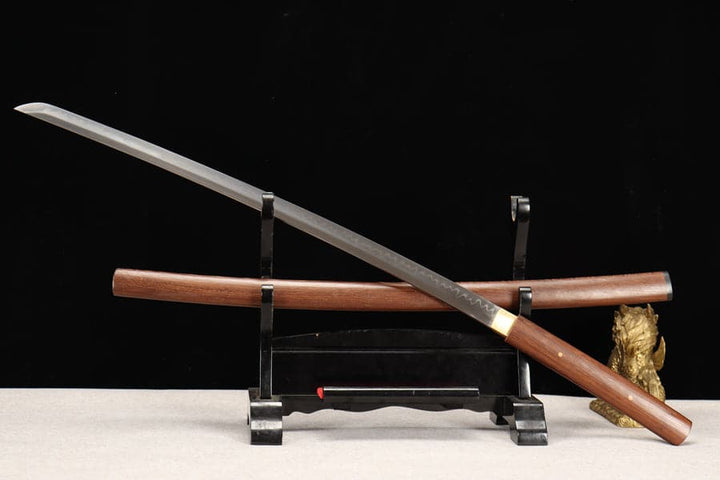boxkatana Hand Forged Japanese Samurai Katana T10 Burning edge Rosewood One-piece forging