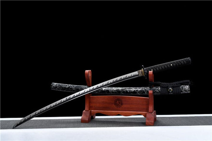 boxkatana Hand Forged Japanese Samurai Katana Wanderer High Manganese Steel Blade blackening process