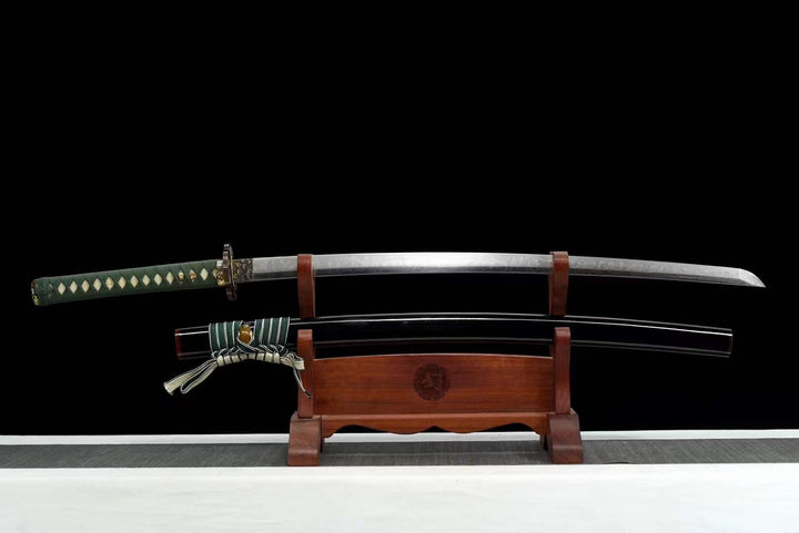 boxkatana Hand Forged Japanese Samurai Katana Wind Chimes T10  With Black Sheath