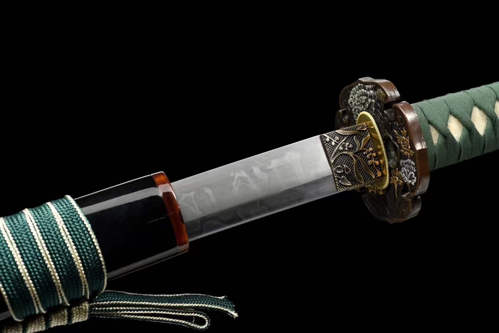 boxkatana Hand Forged Japanese Samurai Katana Wind Chimes T10  With Black Sheath
