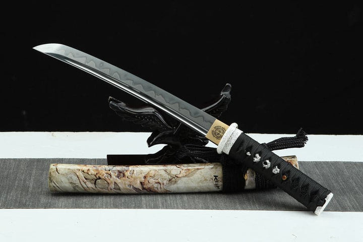 boxkatana Hand Forged Japanese Tanto Darkness Short Sword 1095 Carbon steel