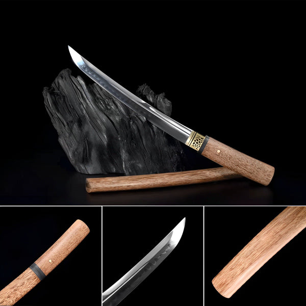 boxkatana Hand Forged Japanese Tanto T10 Carbon steel Rosewood