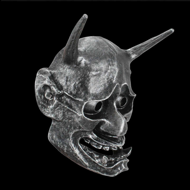 boxkatana Hand-Made Japanese Hannya Devil Sushi Resin Oni Mask