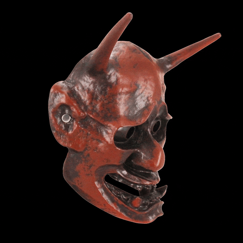 boxkatana Hand-Made Japanese Hannya Devil Sushi Resin Oni Mask