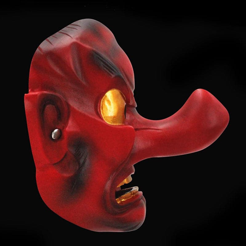 Hand-Made Japanese Hannya Red Tengu Resin Oni Mask – BoxKatana