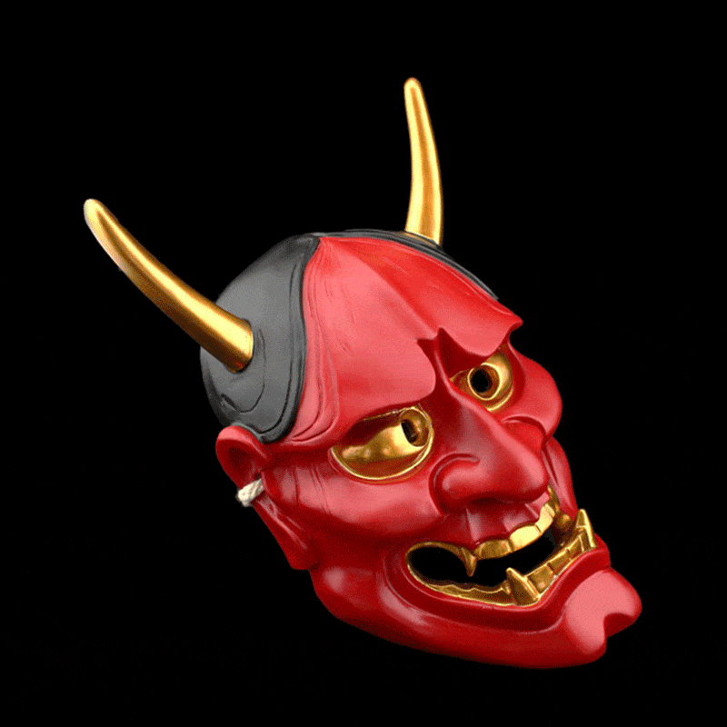 boxkatana Hand-Made Japanese Hannya 凛凛蝶 Resin Oni Mask