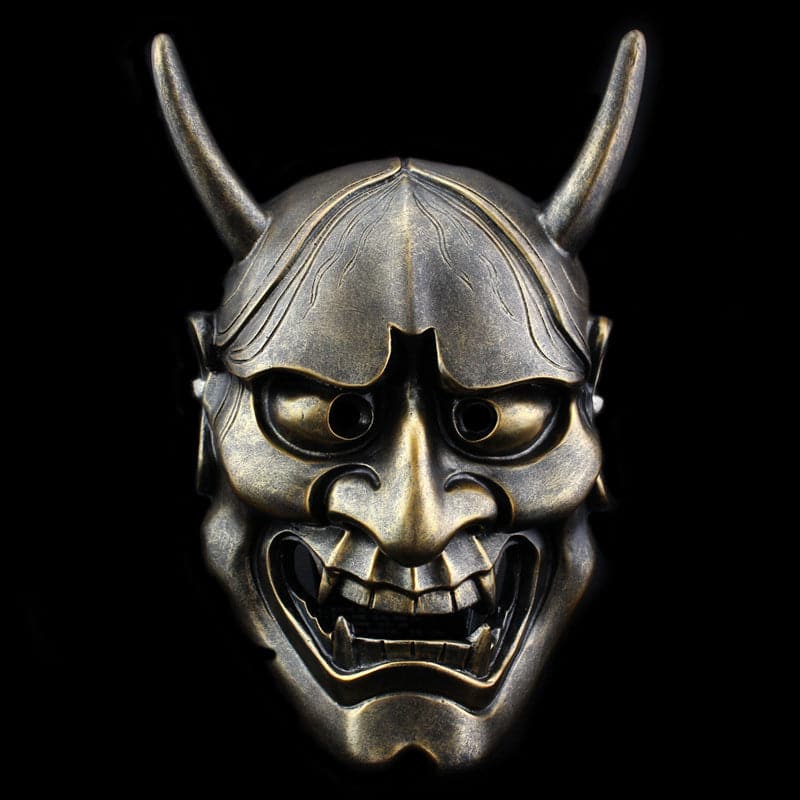 boxkatana Bronze Hand-Made Japanese Hannya 凛凛蝶 Resin Oni Mask