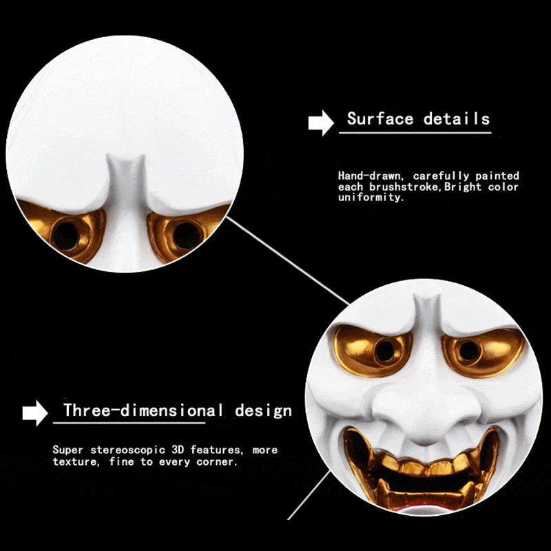 boxkatana Hand-Made Japanese Hannya 凛凛蝶 Resin Oni Mask