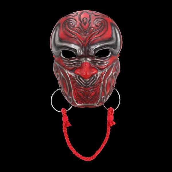 boxkatana Red Hand-Made Painting the bad people Resin Mask