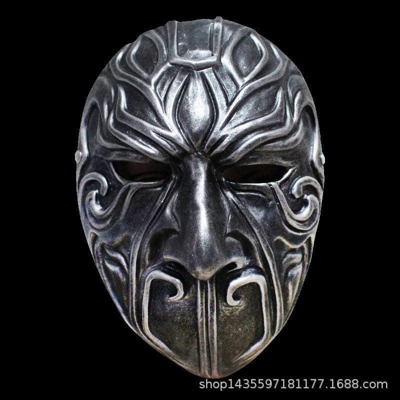 boxkatana Antique Silver Hand-Made Painting the bad people Resin Mask