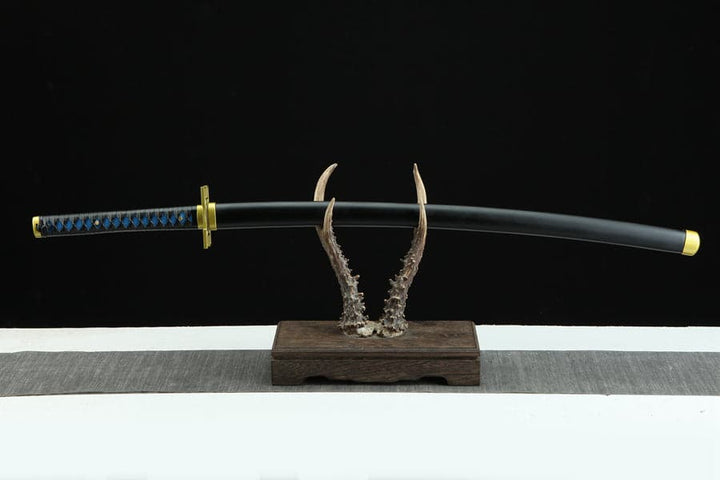 boxkatana Handmade Anime Katana Demon Slayer Muichiro Tokito Nichirin Sword 1045 High Carbon Steel Black