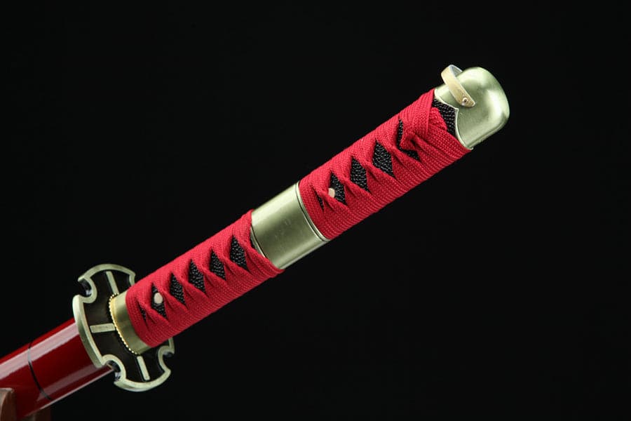 boxkatana Handmade Anime Katana One Piece Roronoa Zoro Sandai Kitetsu Sword 1045 High Carbon Steel Red