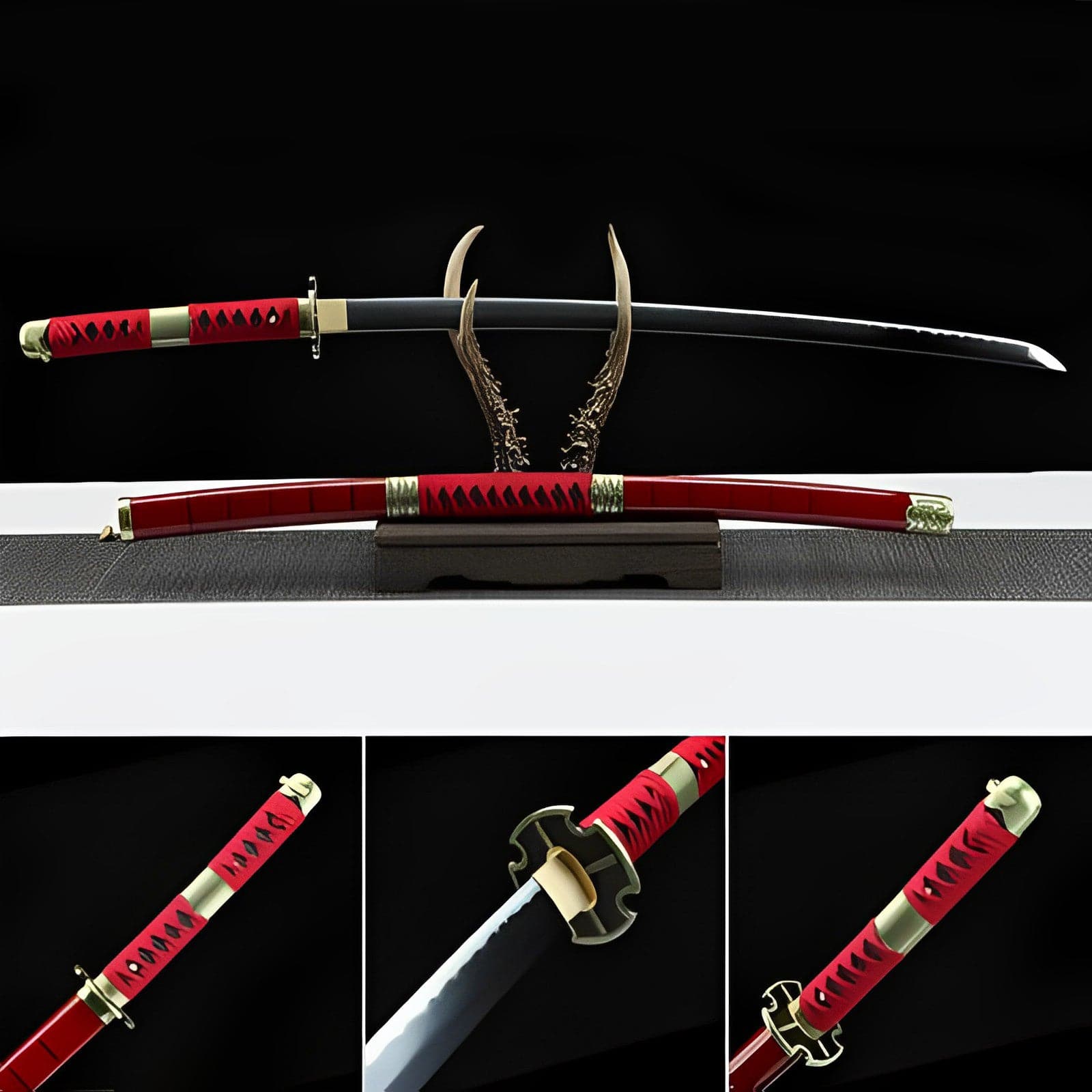 Handmade Anime Katana One Piece Roronoa Zoro Sandai Kitetsu Sword 1045 ...