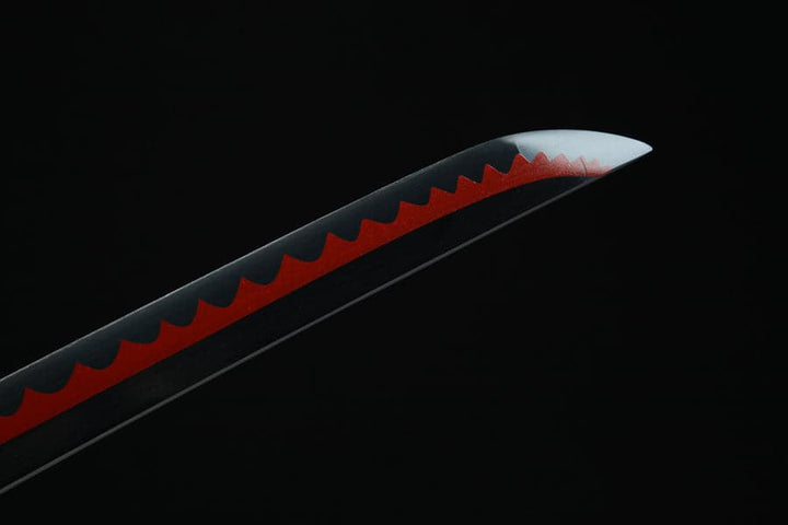 boxkatana Handmade Anime One Piece Roronoa Zoro's Shusui Katana Sword 1045 High Carbon Steel Red Black Blade