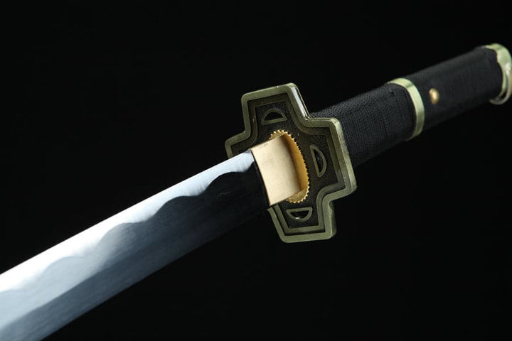 boxkatana Handmade Anime One Piece Roronoa Zoro's Yubashiri Sword 1045 High Carbon Steel Black
