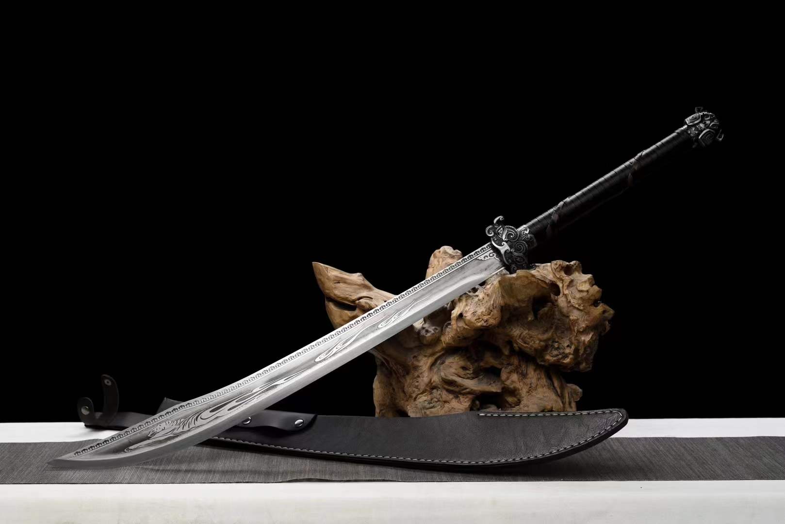 boxkatana Handmade Beast Demon Oxtail Blade High Manganese Steel Corrosion pattern