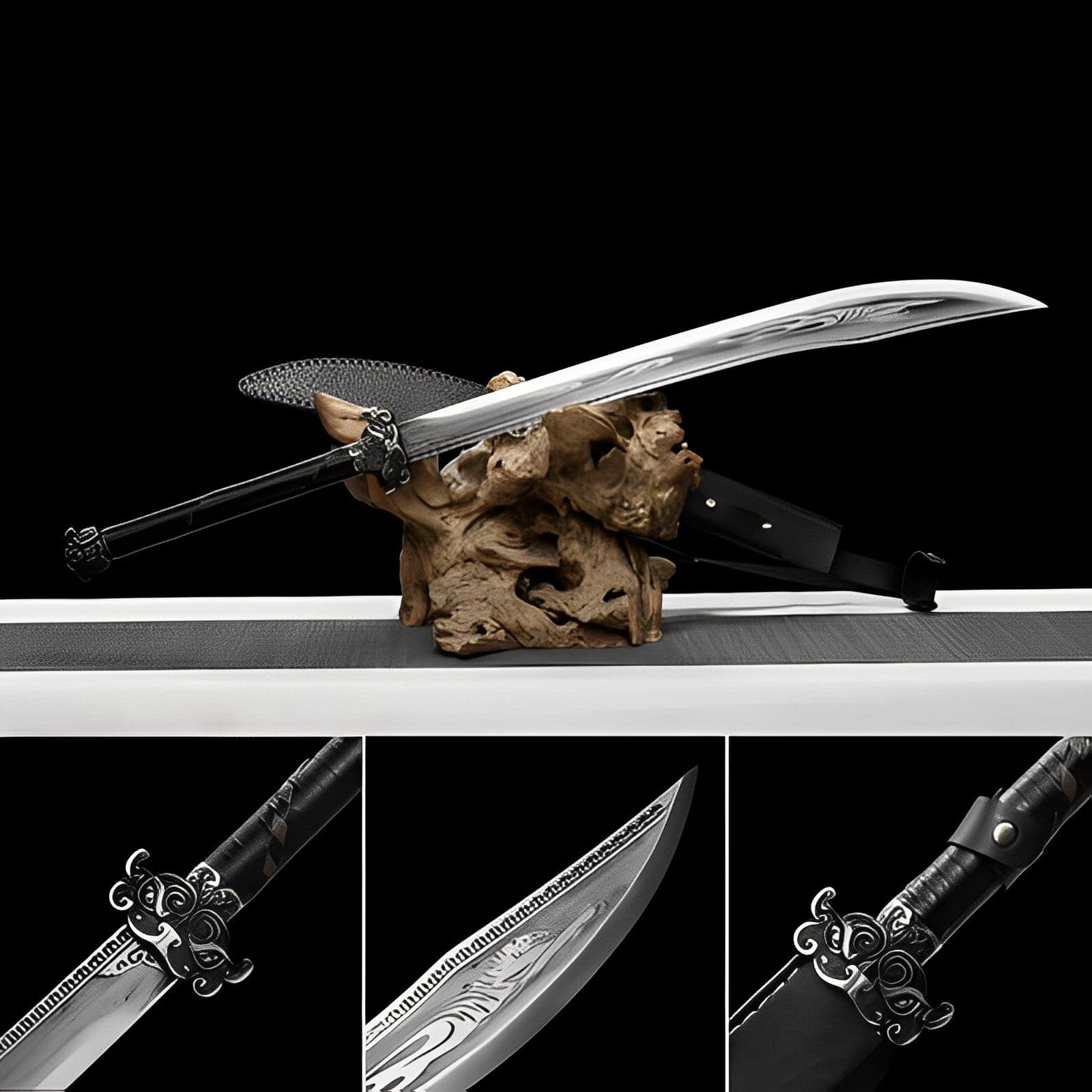 boxkatana Handmade Beast Demon Oxtail Blade High Manganese Steel Corrosion pattern