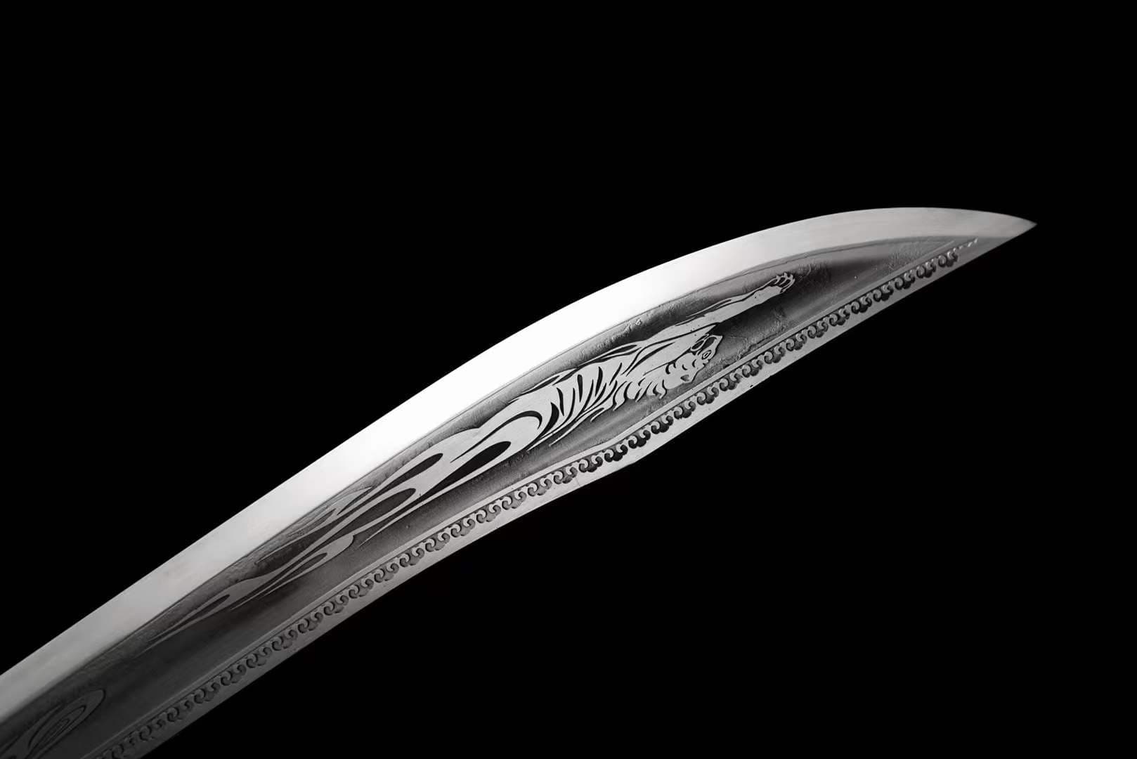 boxkatana Handmade Beast Demon Oxtail Blade High Manganese Steel Corrosion pattern