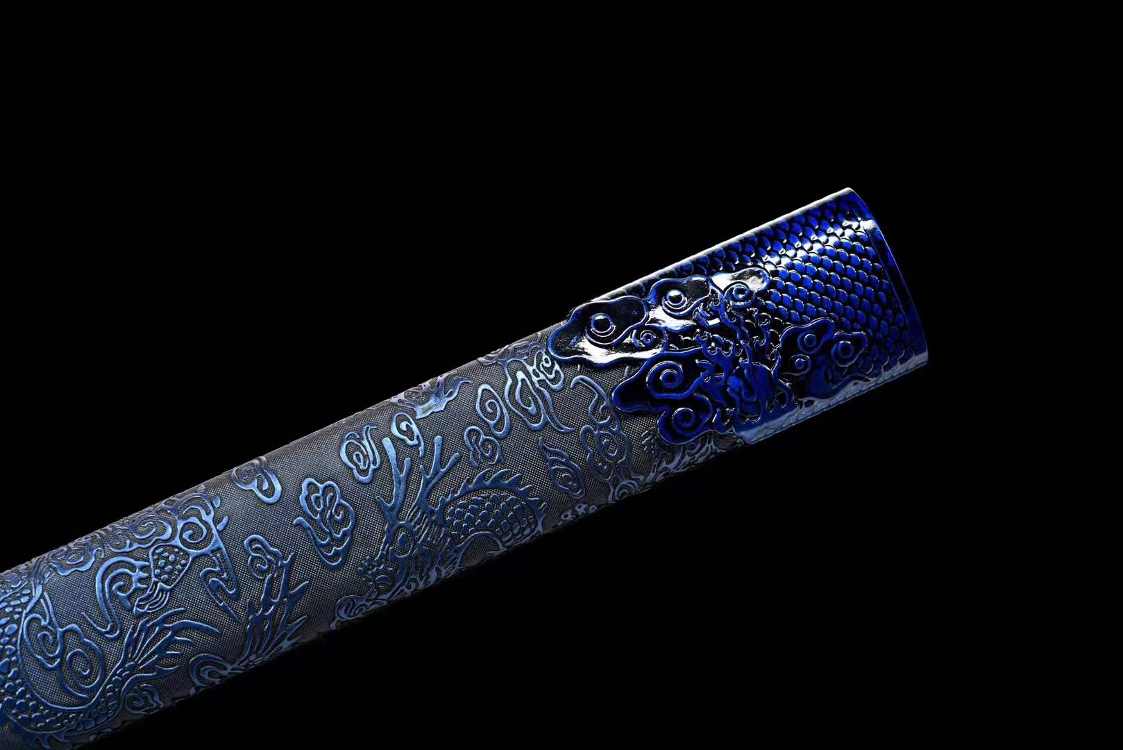 boxkatana Handmade Blue Flame High Manganese Steel Chinese Sword