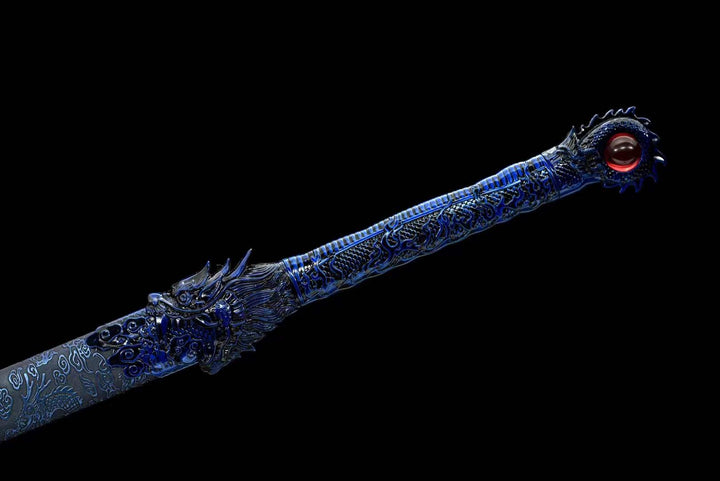 boxkatana Handmade Blue Flame High Manganese Steel Chinese Sword