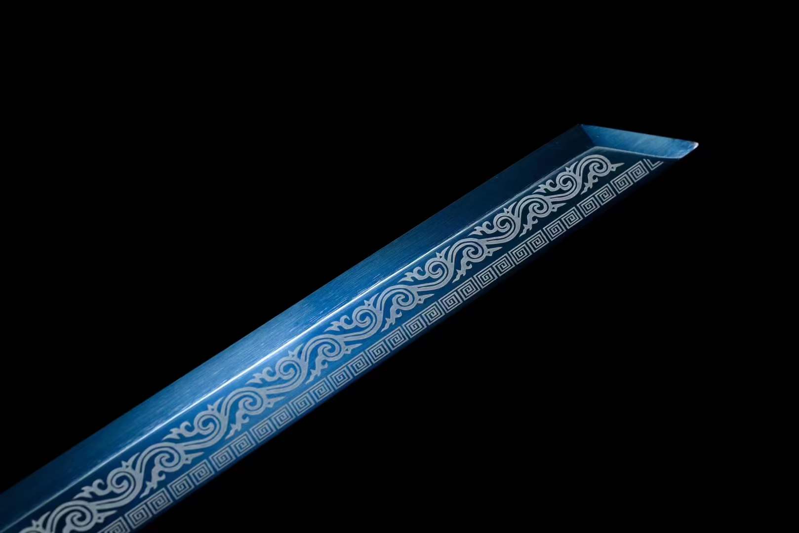 boxkatana Handmade Blue Flame High Manganese Steel Chinese Sword