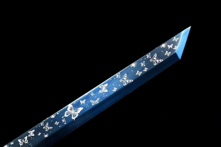 boxkatana Handmade Butterfly Dance High Manganese Steel Chinese Sword With Blue Blade