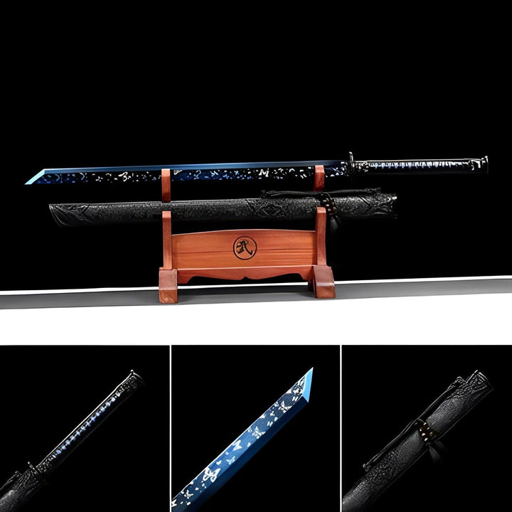 boxkatana Handmade Butterfly Dance High Manganese Steel Chinese Sword With Blue Blade