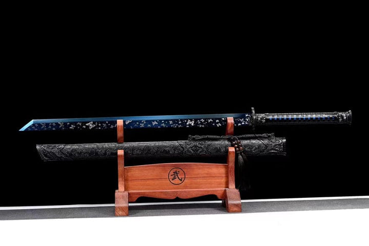 boxkatana Handmade Butterfly Dance High Manganese Steel Chinese Sword With Blue Blade