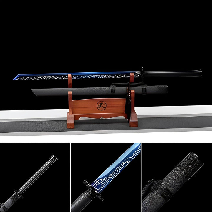 boxkatana Handmade Corpse Dragon Cold Flame High manganese steel one piece Chinese Sword