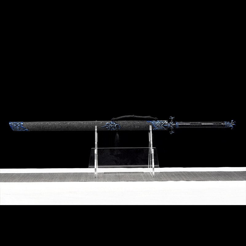 boxkatana Handmade Devil King  Chinese Sword With Blue