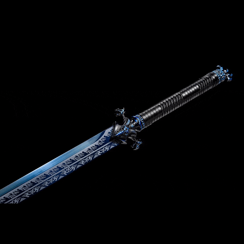 boxkatana Handmade Devil King  Chinese Sword With Blue