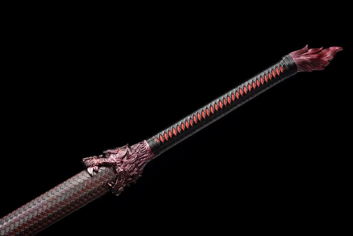 boxkatana Handmade Devour the Moon Manganese Steel Chinese Sword With Blue Blade