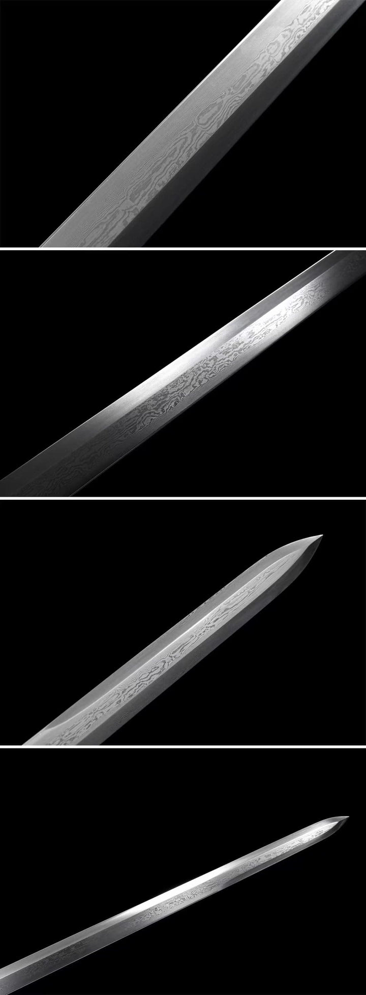 boxkatana Handmade Dragon Flame 608 Pattern Steel Tang Sword