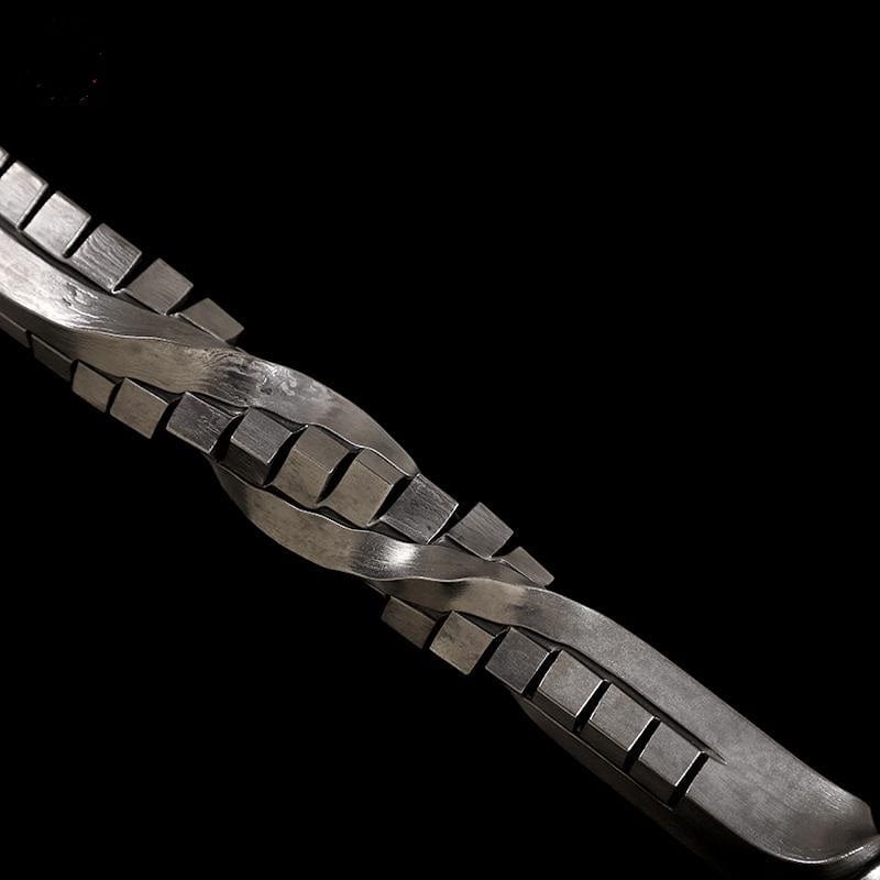 Handmade Dragon Scale Gun Pattern Steel One-piece forging – BoxKatana