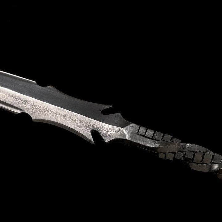 boxkatana Handmade Dragon Scale Gun Pattern Steel One-piece forging