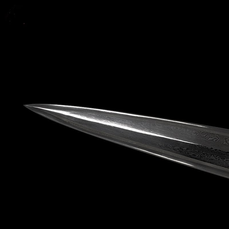 boxkatana Handmade Dragon Scale Gun Pattern Steel One-piece forging