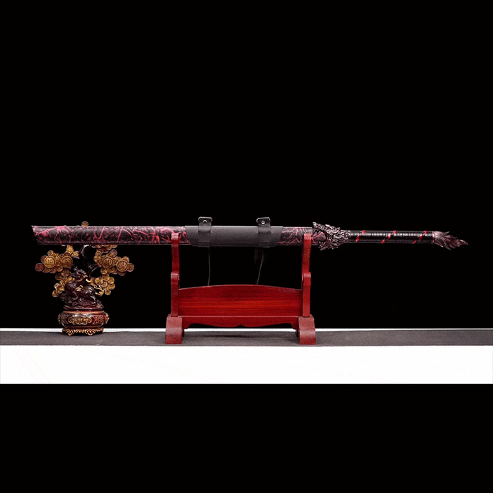 boxkatana Handmade Flame-Eating Wolf Fury Manganese Steel Chinese Sword