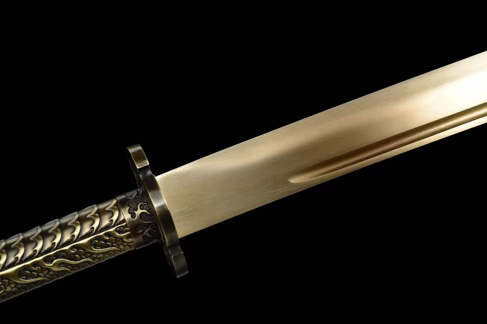 boxkatana Handmade Golden Dragon High Manganese Steel Chinese Sword