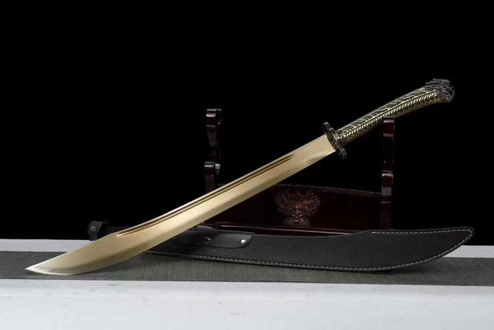 boxkatana Handmade Golden Dragon High Manganese Steel Chinese Sword