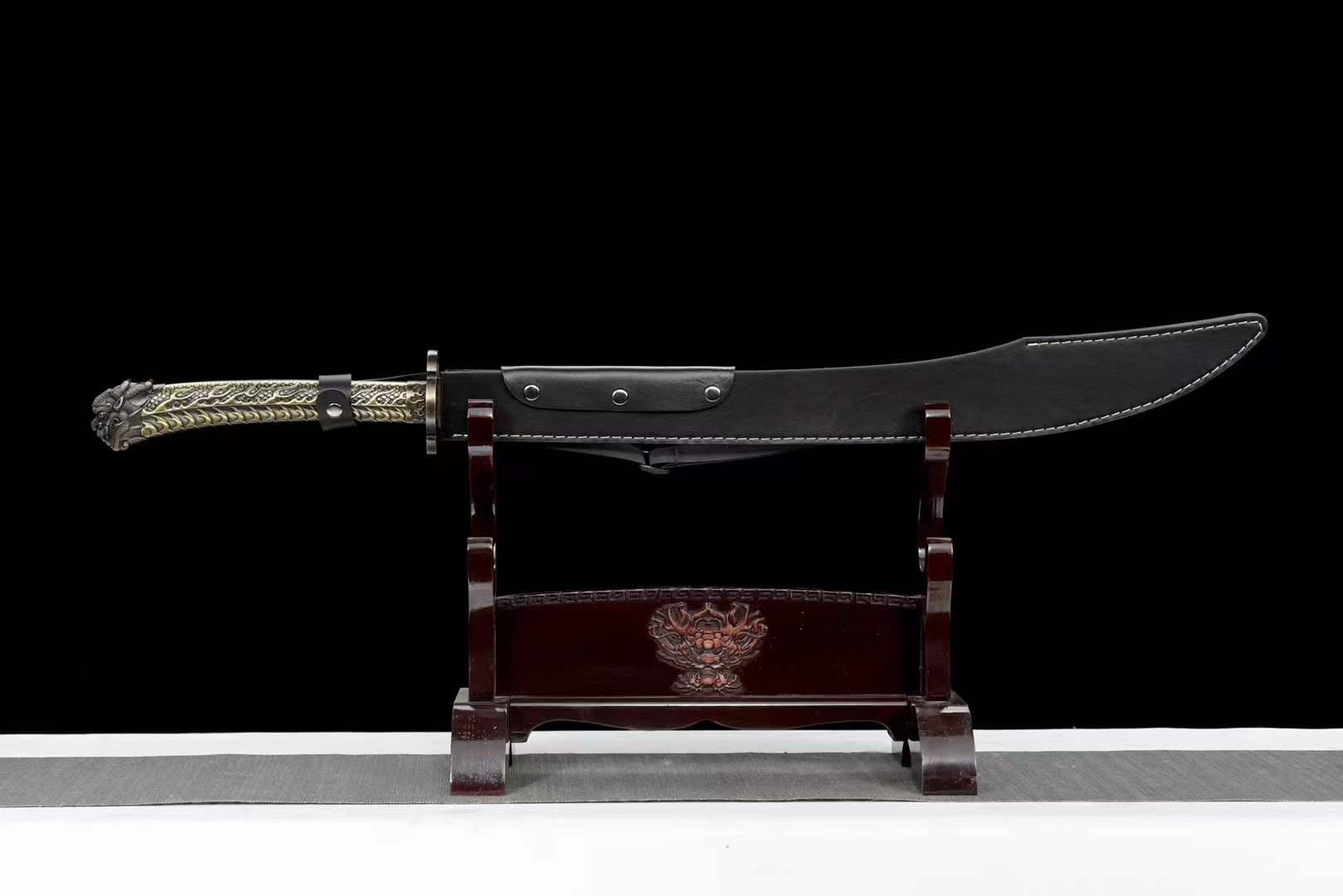 boxkatana Handmade Golden Dragon High Manganese Steel Chinese Sword