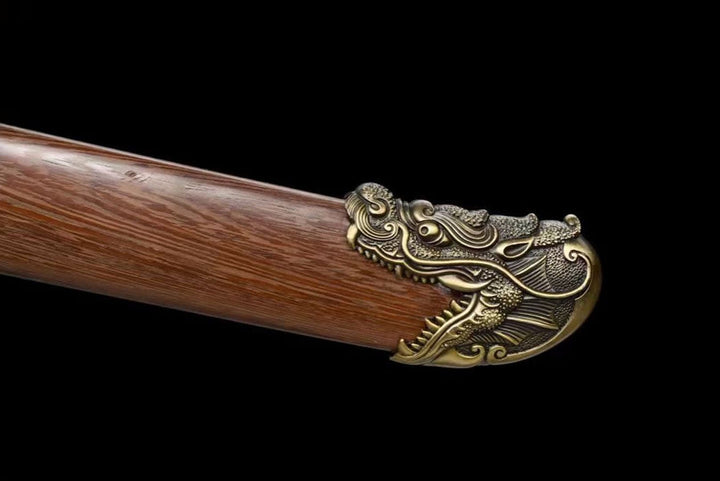 boxkatana Handmade Golden Dragon Rosewood One-piece handle