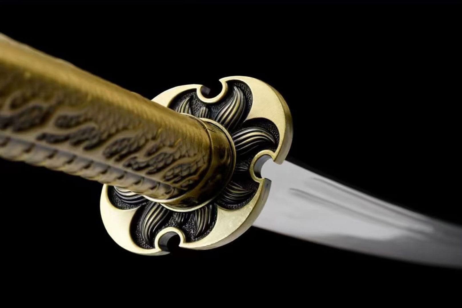 boxkatana Handmade Golden Dragon Rosewood One-piece handle