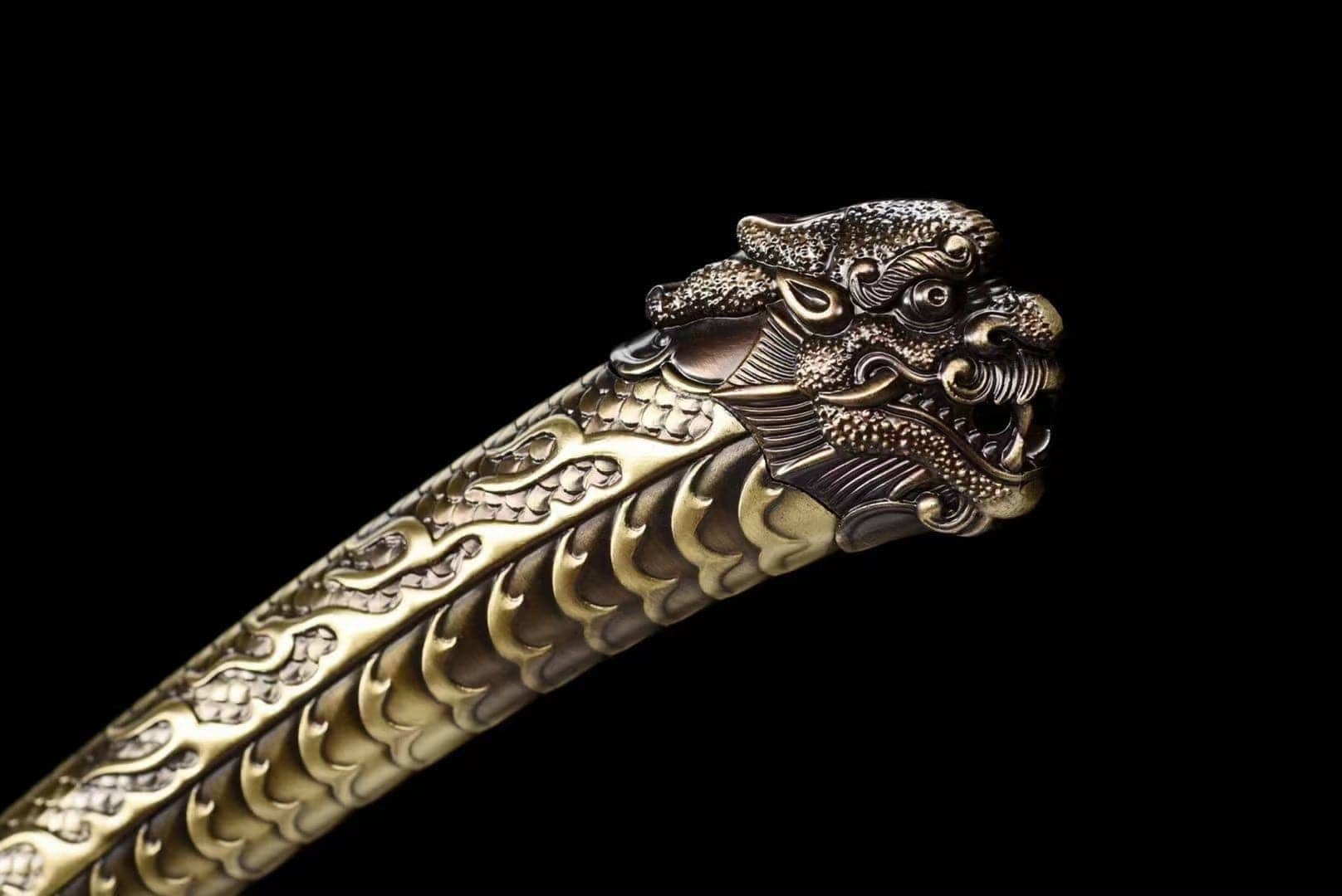boxkatana Handmade Golden Dragon Rosewood One-piece handle