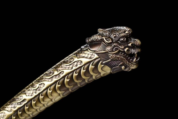 boxkatana Handmade Golden Dragon Rosewood One-piece handle