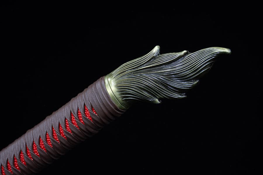 boxkatana Handmade High Carbon Steel Flowing Shadow  Chinese Sword With Red Blade