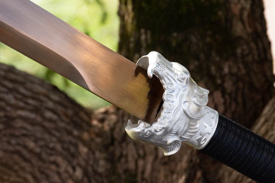 boxkatana Handmade High Manganese Steel Kim Snow  Chinese Knife With Golden Blade