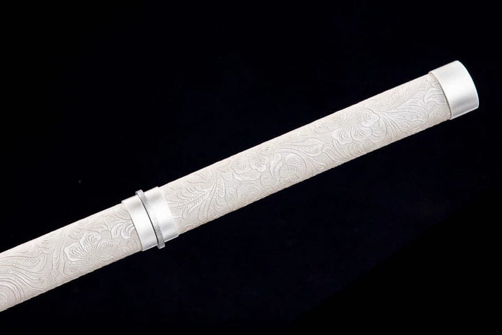 boxkatana Handmade High Manganese Steel Whitefish Chinese Sword With Baked Blue Blade