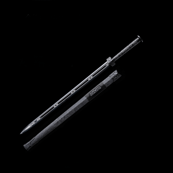 boxkatana Black Handmade High-performance Manganese Steel Ice Psionic Chinese Sword