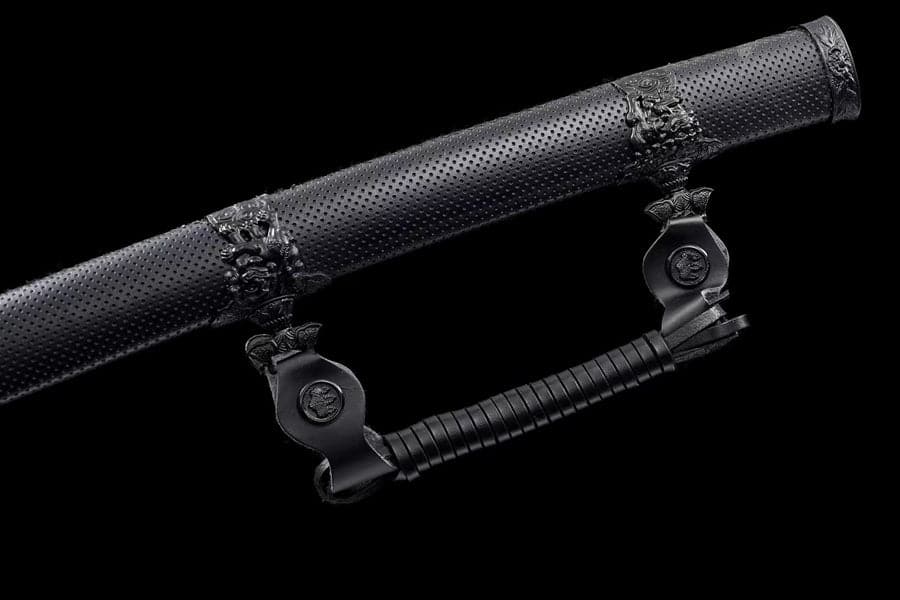 boxkatana Handmade Japanese Tachi Odachi High Manganese Steel Blade blackening process