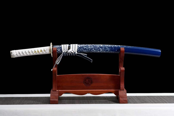 boxkatana Handmade Japanese Wakizashi Begonia Short Sword T10 burned edge